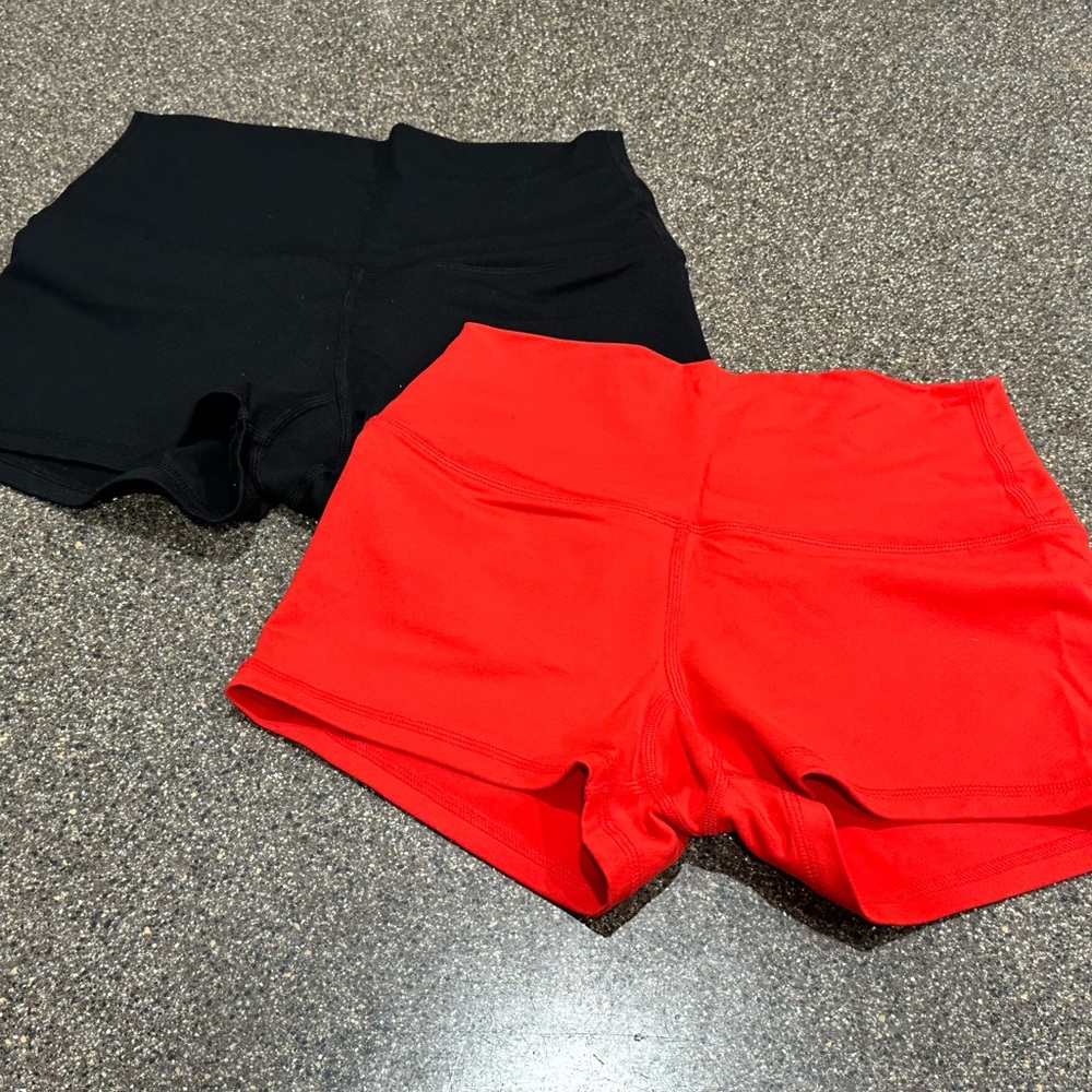 Pair of Savage Barbell High Rise Booty Shorts Size Small